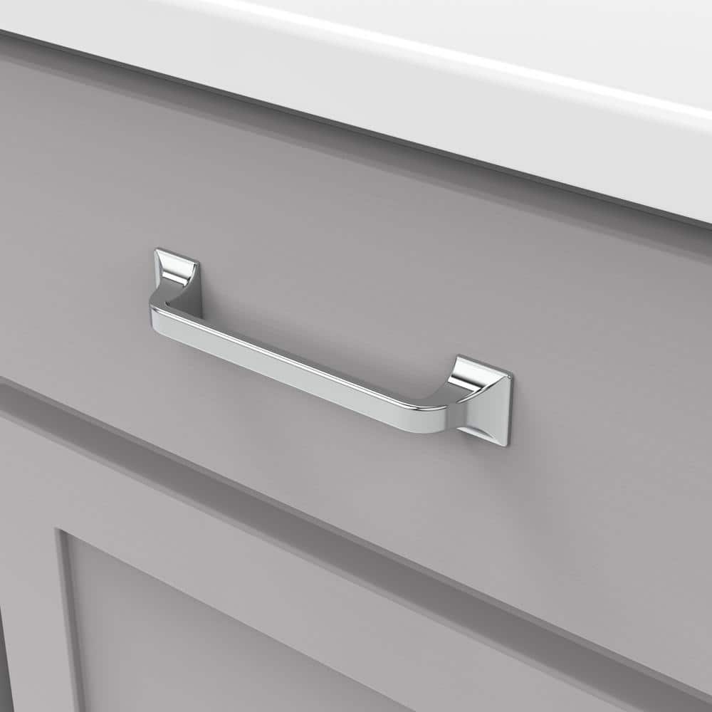 Chrome Finish Modern Farmhouse Cabinet Drawer Pulls, 6 3/8"
