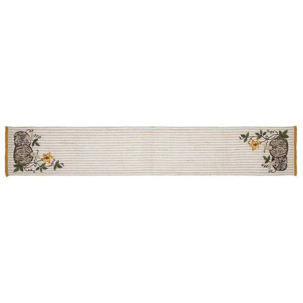 Autumn Pumpkin Patch Stripes 12 in. W x 72 in. L Table Runner