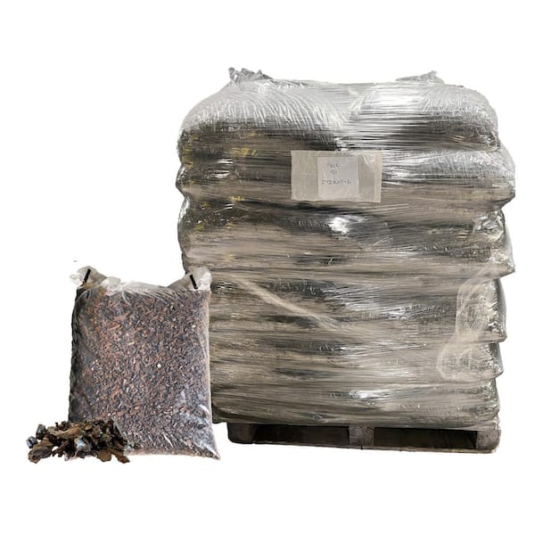 Viagrow 1.5 cu. ft. Each/2.77 cu. yds./2000 lbs., Brown Rubber Mulch, Playground and Landscape Mulch, 75 cu. ft. Pallet/50 Bags