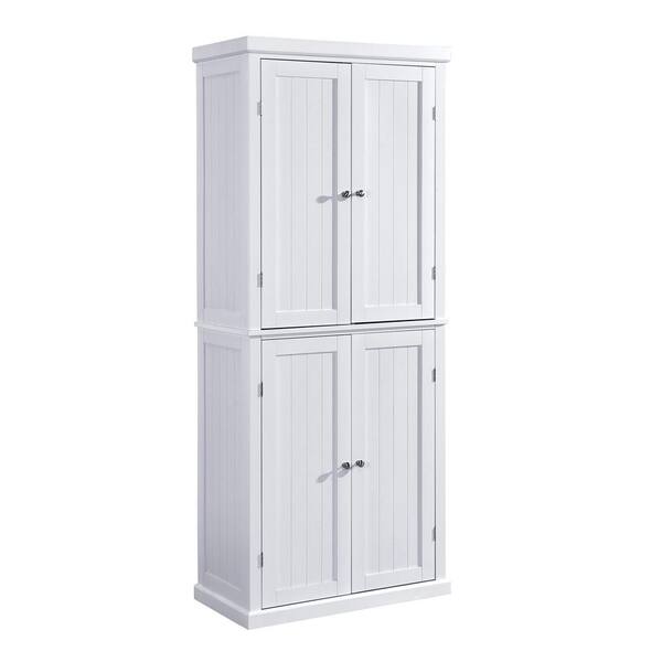30 in. W x 14 in. D x 72.4 in. H White MDF Freestanding Ready to Assemble Kitchen