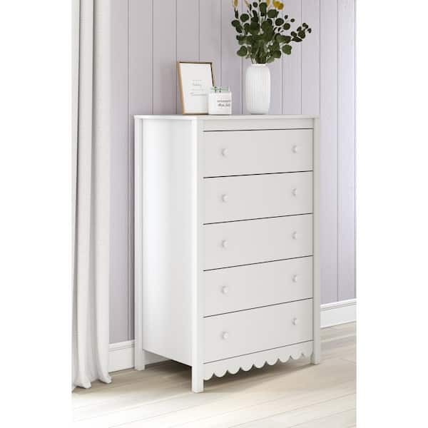 Ashley furniture ホワイト タンス 5段 Signature DESIGN BY ASHLEY Hallityn White 5 Drawer 31.61 in