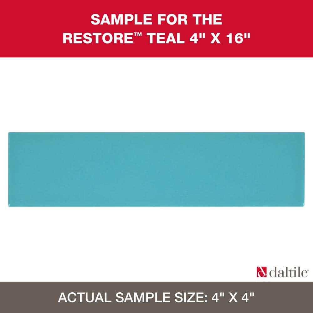Restore Teal 4 in. x 4 in. Glazed Ceramic Sample Tile price history on PriceWatchPro