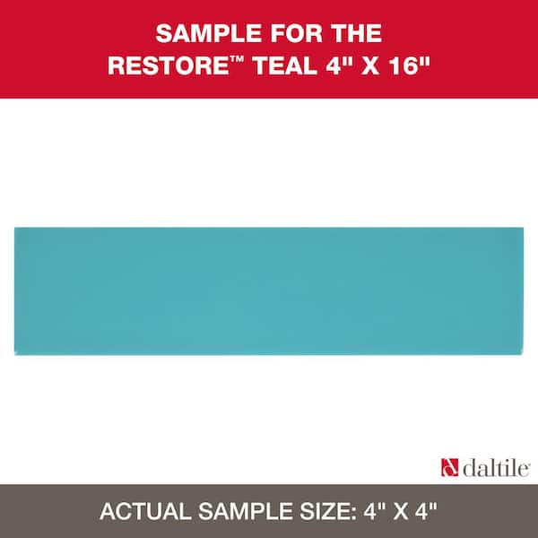 Daltile Restore Teal 4 in. x 4 in. Glazed Ceramic Sample Tile