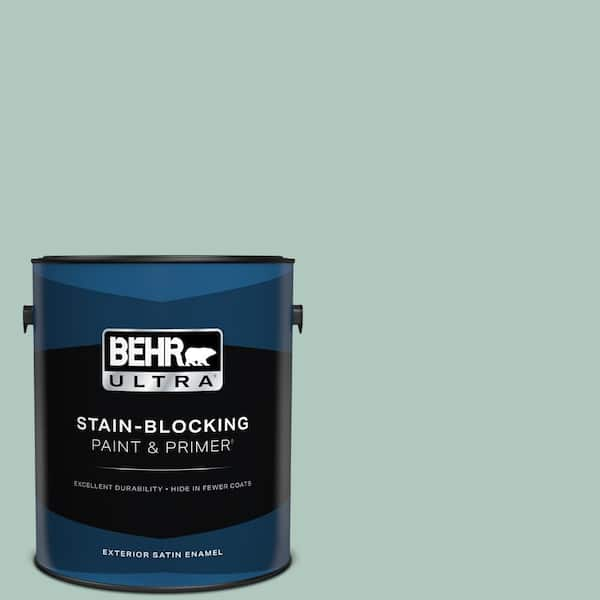 BEHR ULTRA 1 gal. #480E-3 Marina Isle Satin Enamel Exterior Paint & Primer