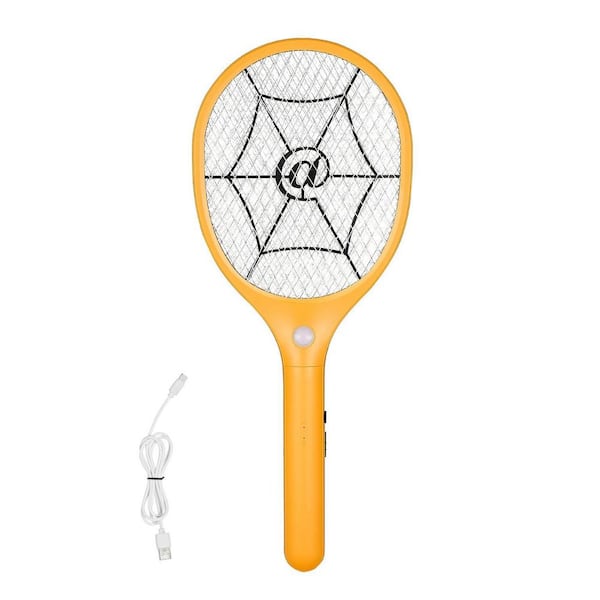 Electric Fly Swatter with 3 Layers Mesh, Powerful Fly Killer Indoor & Outdoor with 500 mAh Battery Rechargeable