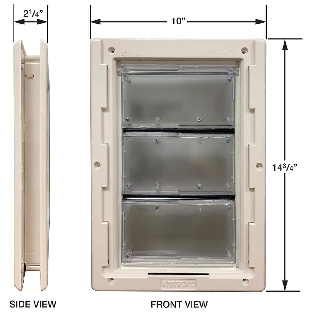 Medium Tan Plastic Pet Door with Lock