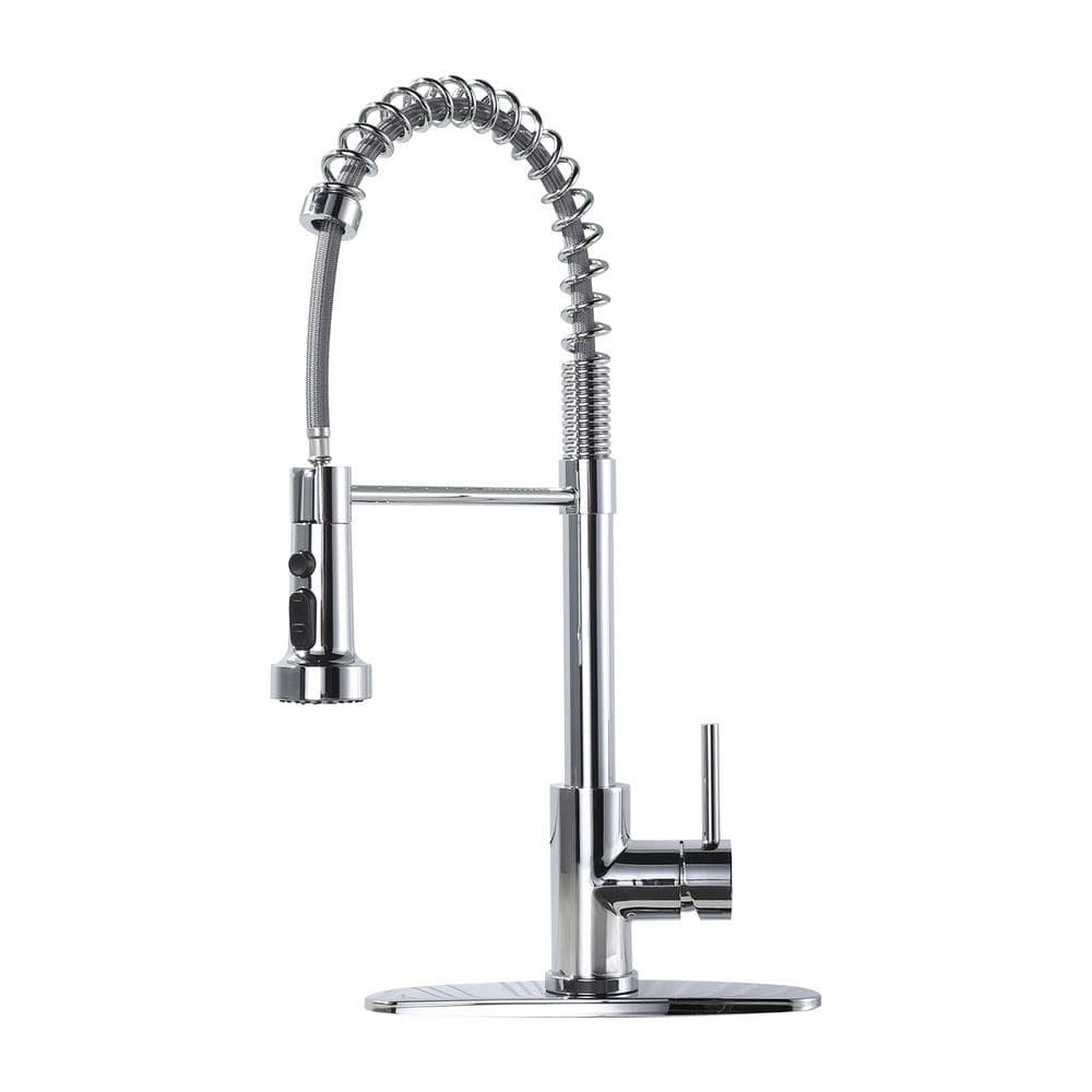 Chrome Stainless Steel Pull Down Kitchen Faucet with Spray