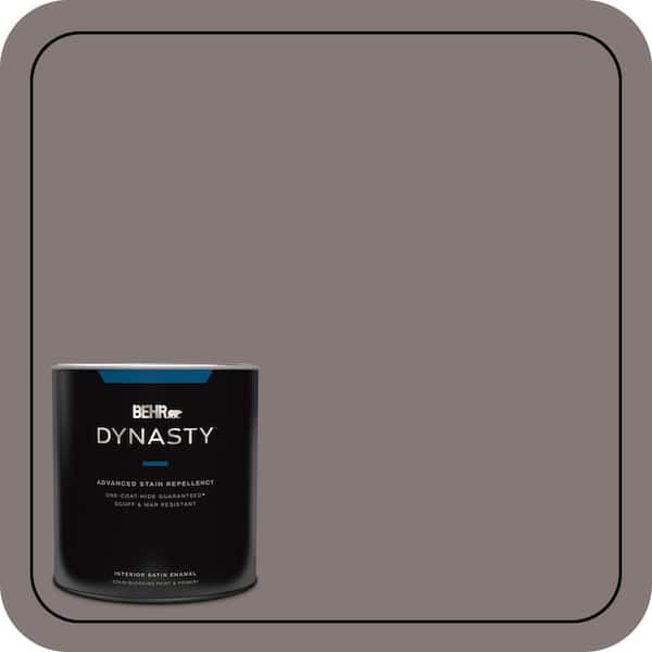 BEHR DYNASTY 1 qt. #N140-5 Complex Gray One-Coat Hide Satin Enamel Interior Stain-Blocking Paint & Primer