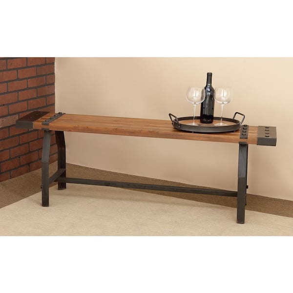 Brown Bench 18 in. X 55 in. X 13 in.