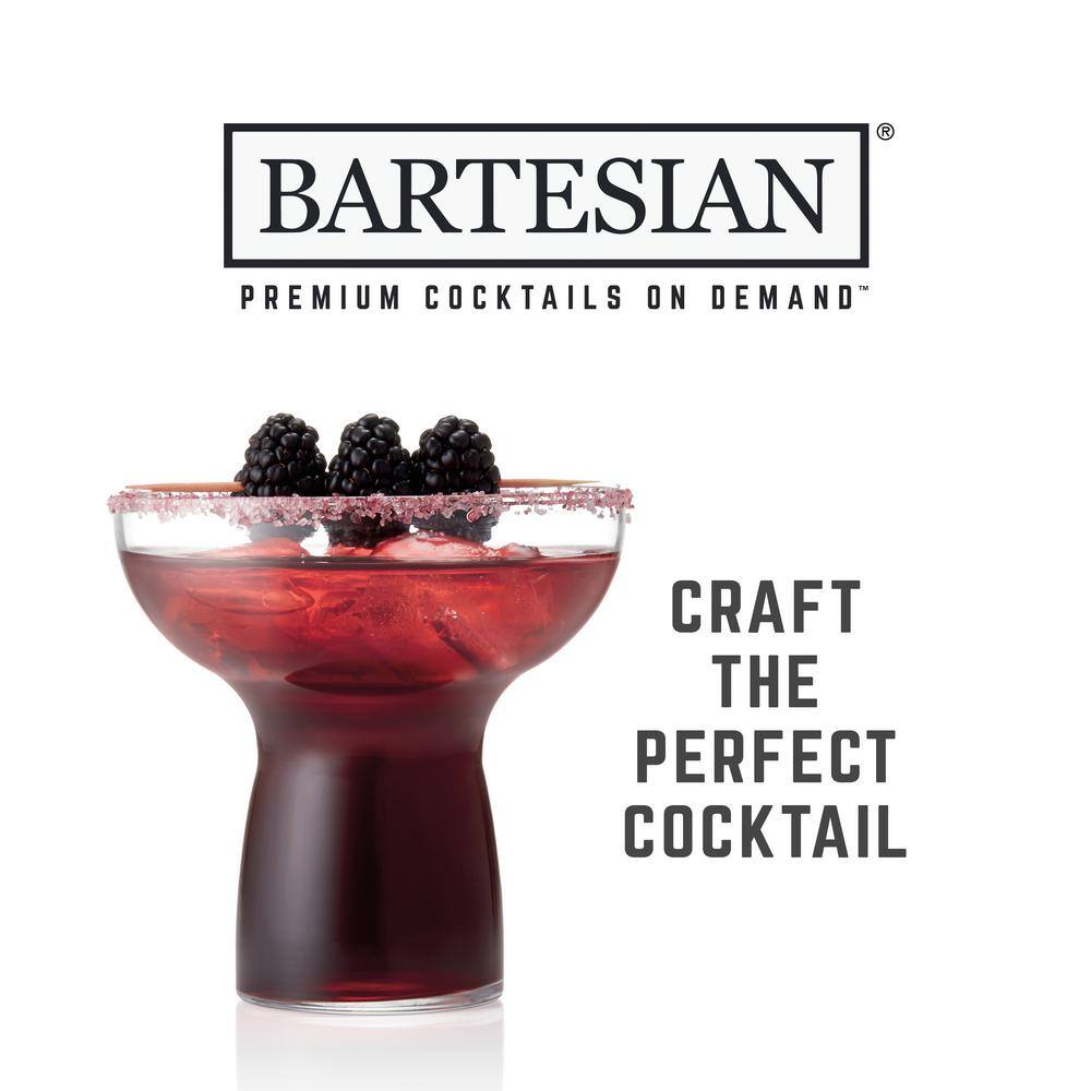Bartesian Gray Digital Cocktail Blender with Glass Bottles