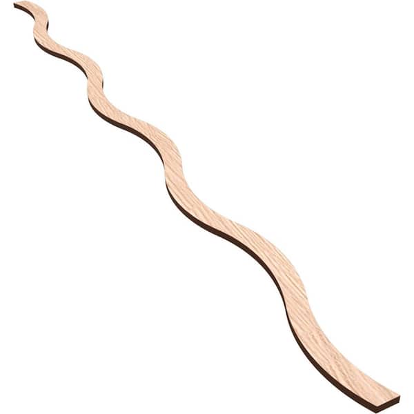 Ekena Millwork Yukon 47 in. H x 0.375 in. W Slatwall Panels in Red Oak 42-Pack