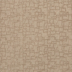 Painted Picture - Brushstroke-Beige 12 ft. 45 oz. Triexta PET Pattern Installed Carpet