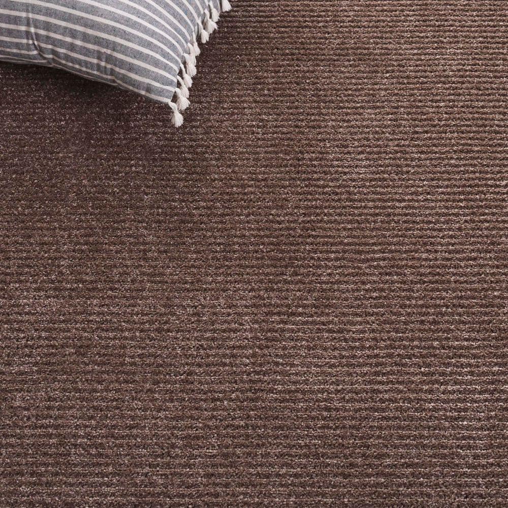 Brown and Ivory Rectangular Synthetic Area Rug, 5'3" x 7'6"
