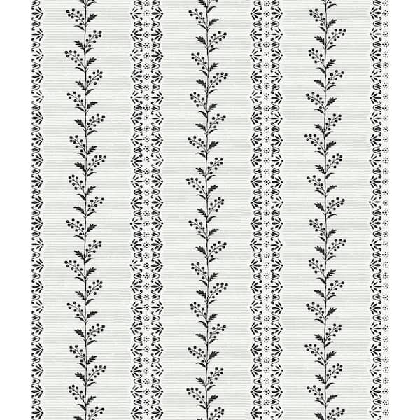 Magnolia Home by Joanna Gaines Everleigh White And Black Wallpaper