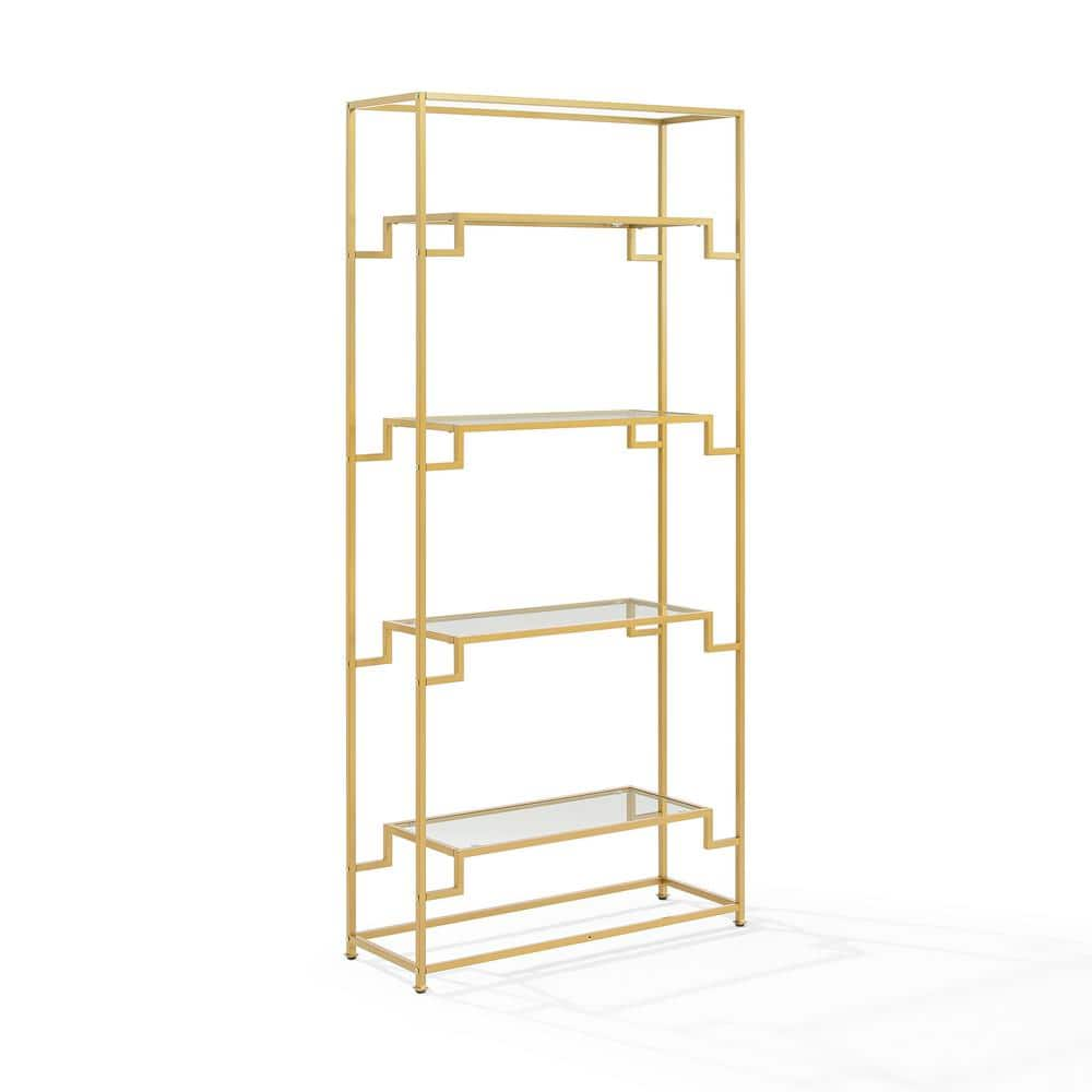 Reviews for CROSLEY FURNITURE Celeste 35 in Wide Gold 4 Shelf Etagere ...