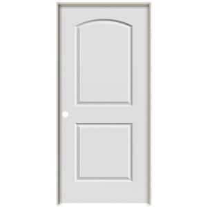32 in. x 80 in. Smooth Caiman Right-Hand Solid Core Primed Composite Single Prehung Interior Door, 1-3/4 in. Thick