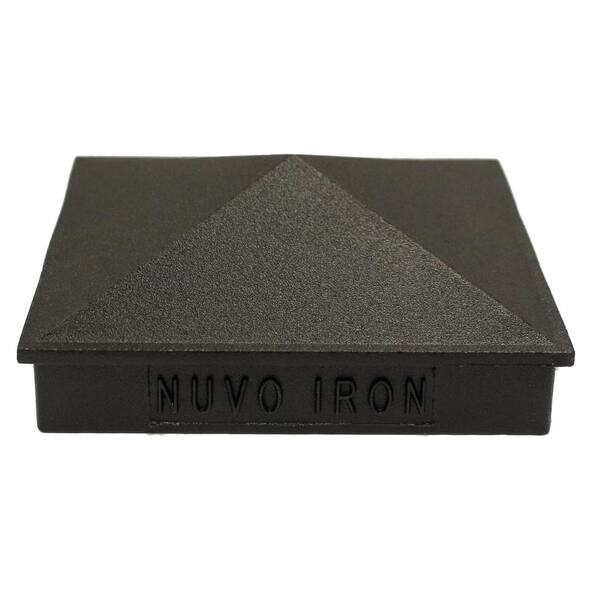 Nuvo Iron PCP03 5.5" x 5.5" Black Pyramid Aluminum Post Cap 