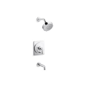 Castia By Studio McGee Rite-Temp Tub & Shower Faucet Trim Kit 2.5 GPM in Polished Chrome