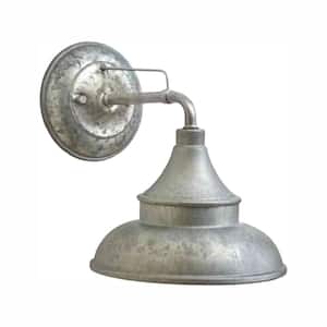 11 in. Galvanized Barn Light Outdoor Wall Mount Sconce