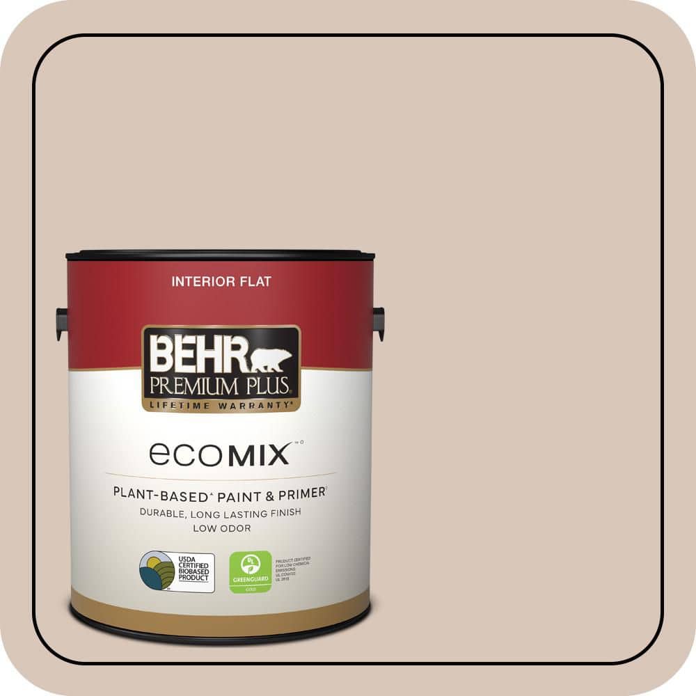 1 gal. #MQ3-38 Suede Beige Flat EcoMix Plant-Based Interior Paint & Primer price history on PriceWatchPro