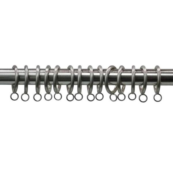 The Artifactory Brushed Nickel Steel Curtain Rings (Set of 14)
