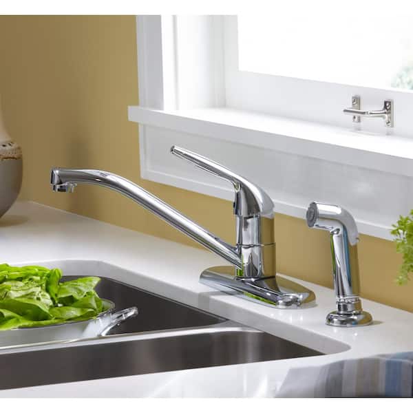 Stainless Steel American Standard 4175700.0750000002 2.2 GPM Colony Choice 1-Handle Kitchen Faucet