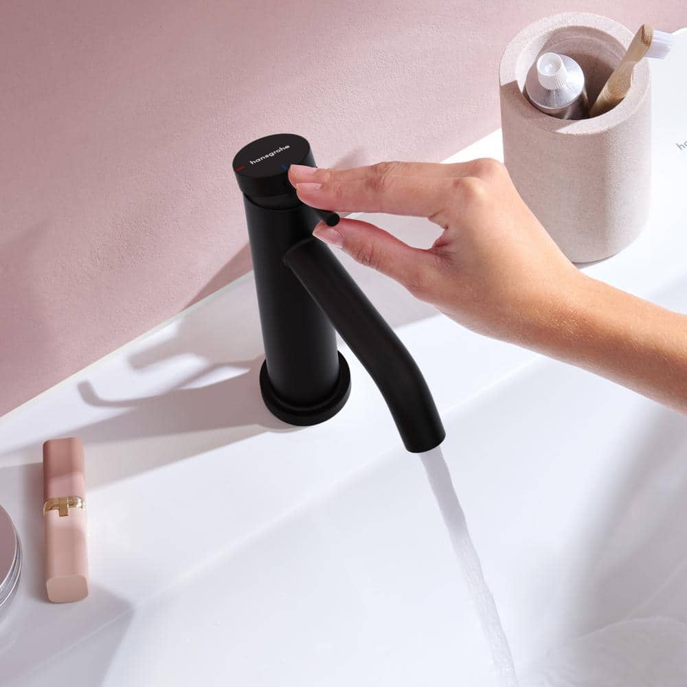 Matte Black Single Handle Ceramic Disc Bathroom Faucet