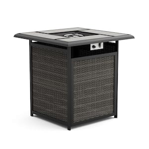 Arosa 50000 BTU 36.4 in. Square Steel Counter Height Outdoor Fire Pit Table With Ceramic Tile Top