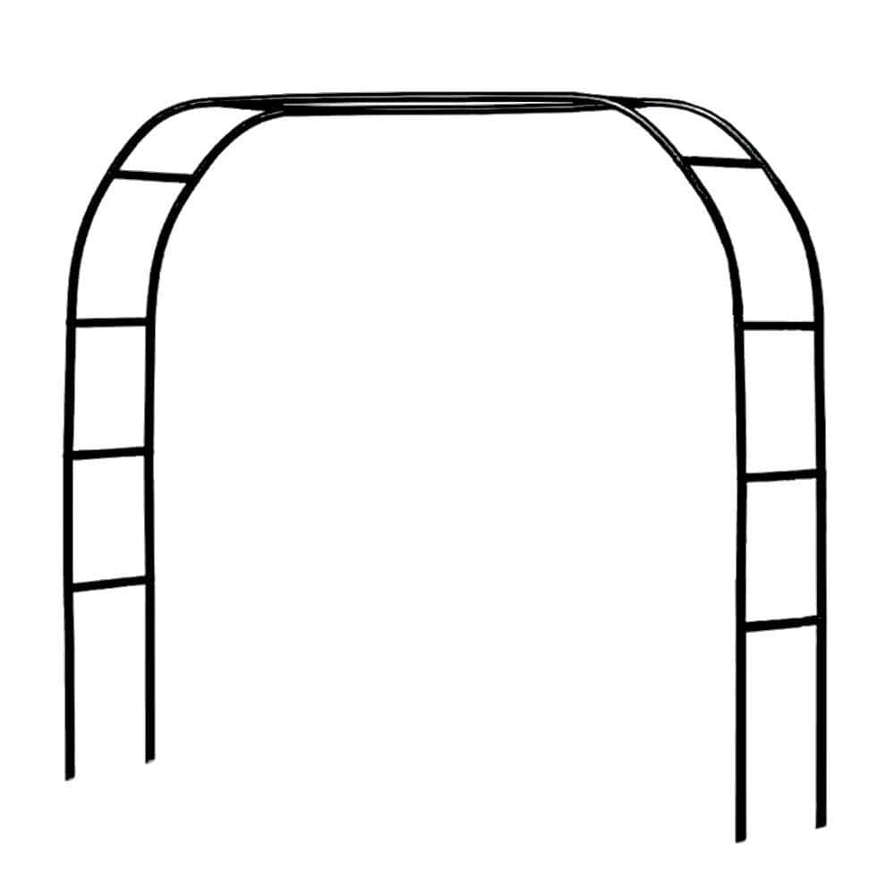 FAWEY 92 in. Metal Garden Arch, 78 in. H Wide Sturdy Metal Trellis