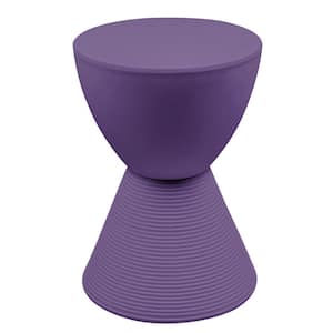 Boyd 11.75 in. W Purple Modern Round Plastic Accent Contemporary Lightweight Side End Table