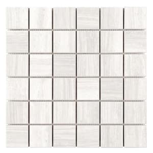 Atlanta White 11.69 in. x 11.69 in. Matte Porcelain Mosaic Floor and Wall Tile (0.96 Sq. Ft./Each)