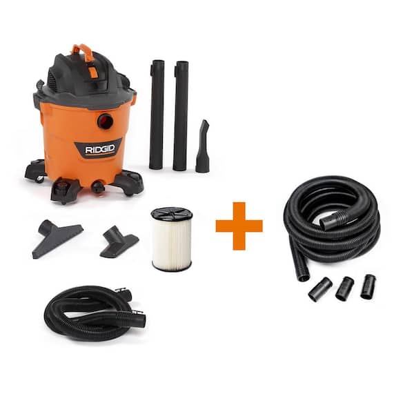 Ridgid HD0300 3 Gallon 5.0 Peak HP NXT Wet/Dry Shop Vacuum with Filter, Expandable Locking Hose and Accessories