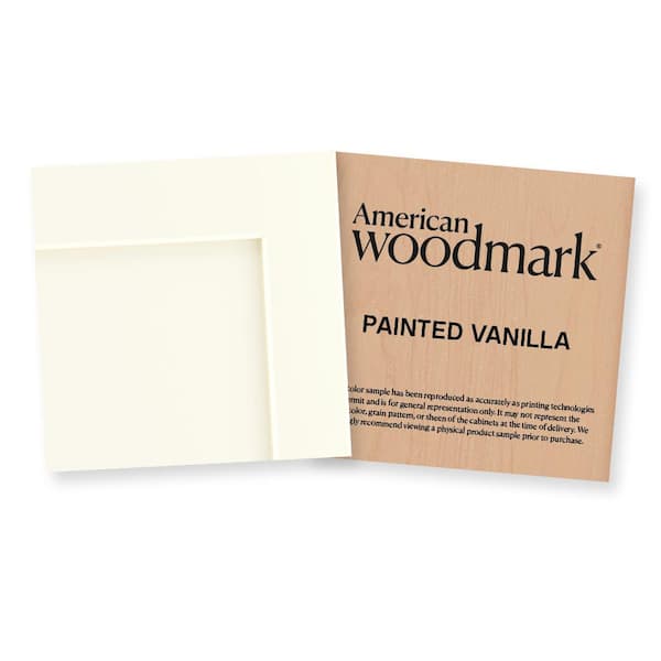 American Woodmark 3-3/4-in. W x 3-3/4-in. D Finish Chip Cabinet Color Sample in Painted Vanilla