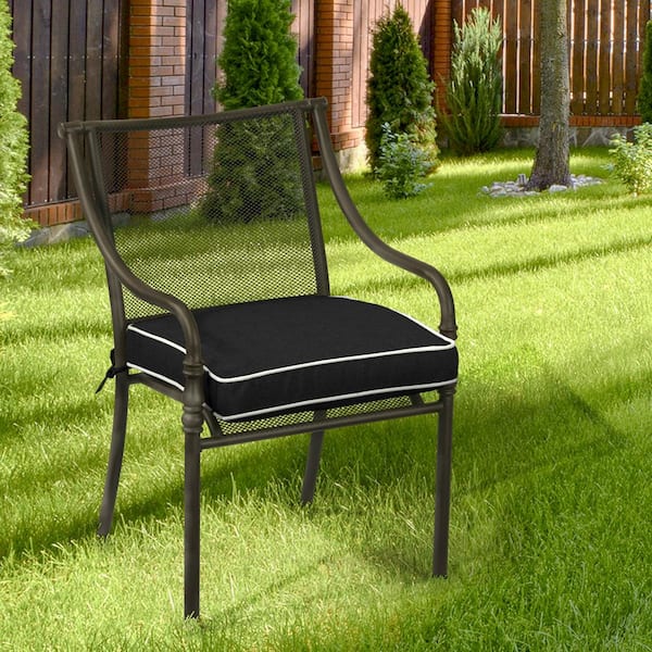 black outdoor patio chair cushions