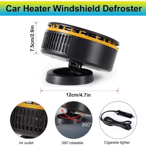 Vrbgify 12V Portable Forced Air Electric Car Heater Fan Fast