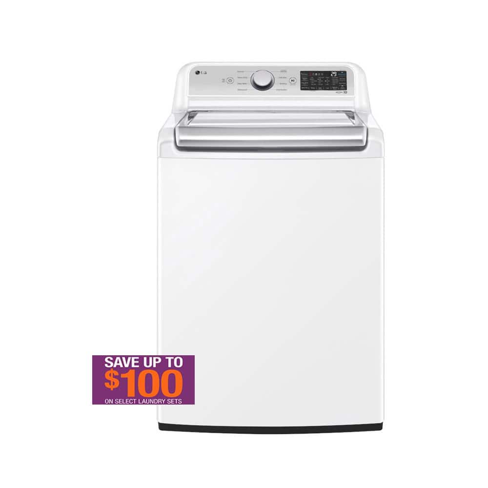 LG 5.5 cu. ft. SMART Top Load Washer in White with Impeller, NeverRust Drum and TurboWash3D Technology