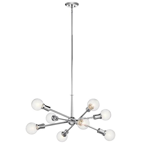 Kichler Armstrong 8-Light Chrome Mid-century Chandelier