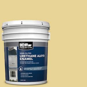 5 gal. #390D-4 Honey Beige Urethane Alkyd Semi-Gloss Enamel Interior/Exterior Paint