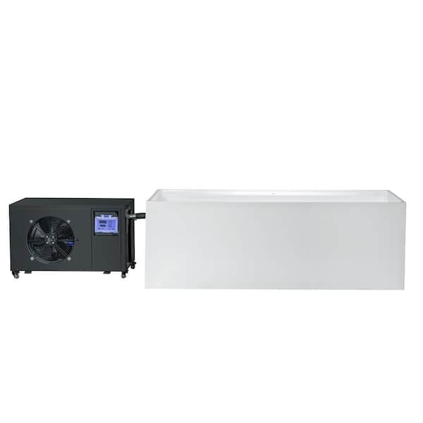 WOODBRIDGE 67 in. 1-Person 0-Jet Standard Cold Plunge Ice Bath Tub/Hot Tub with Heater