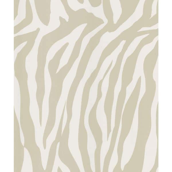 National Geographic Congo Taupe Zebra Skin Wallpaper Sample