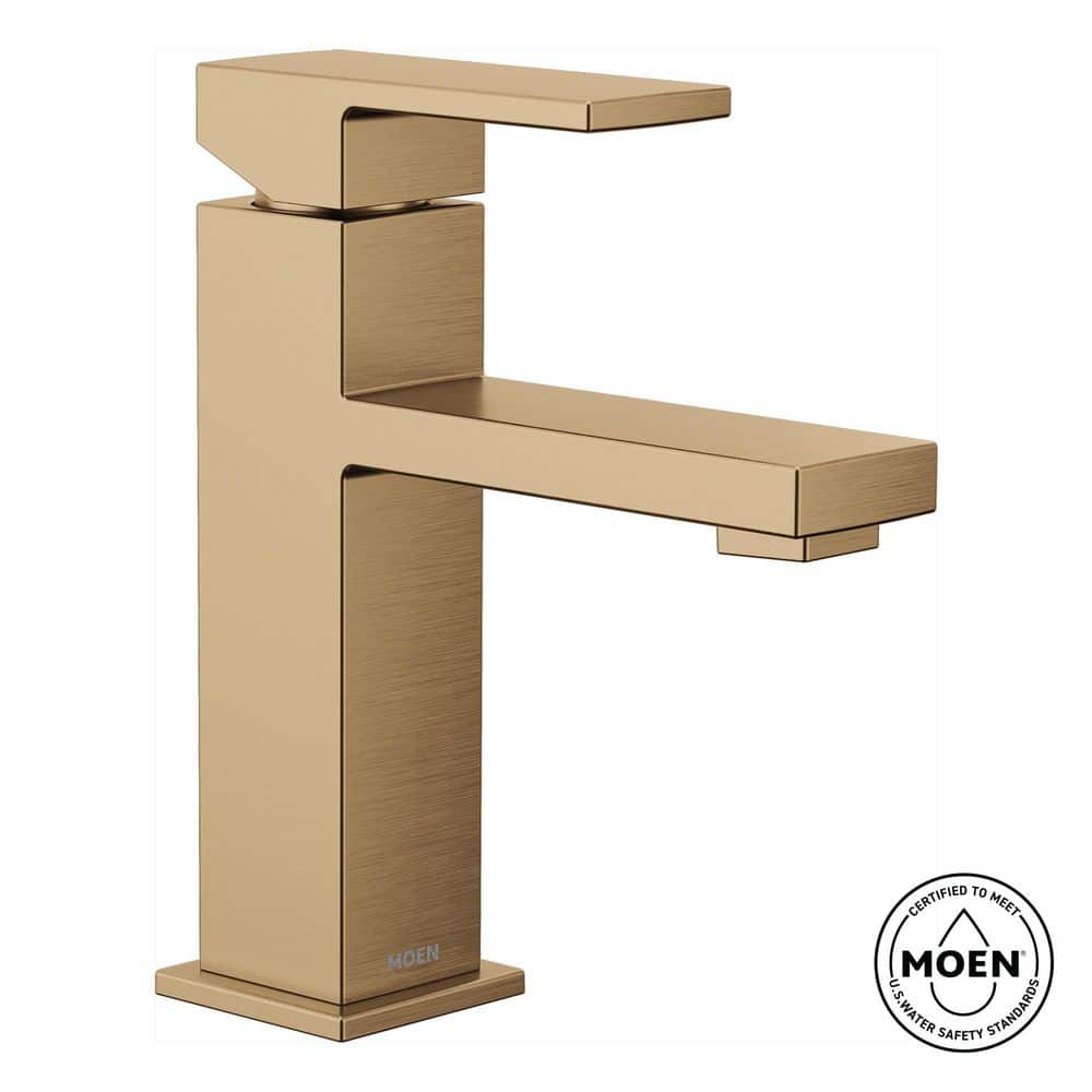 MOEN Revyl Single Hole Single Handle Bathroom Faucet in Bronzed