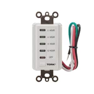 15 Amp 120-Volt 2/4/8/12-Hour Indoor Electronic Wall Switch Timer, White