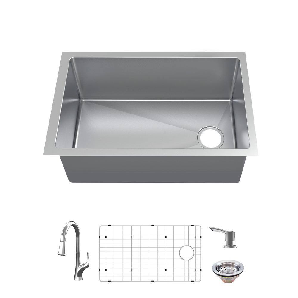 Glacier Bay All-in-One Undermount Stainless Steel 31 in. Kitchen