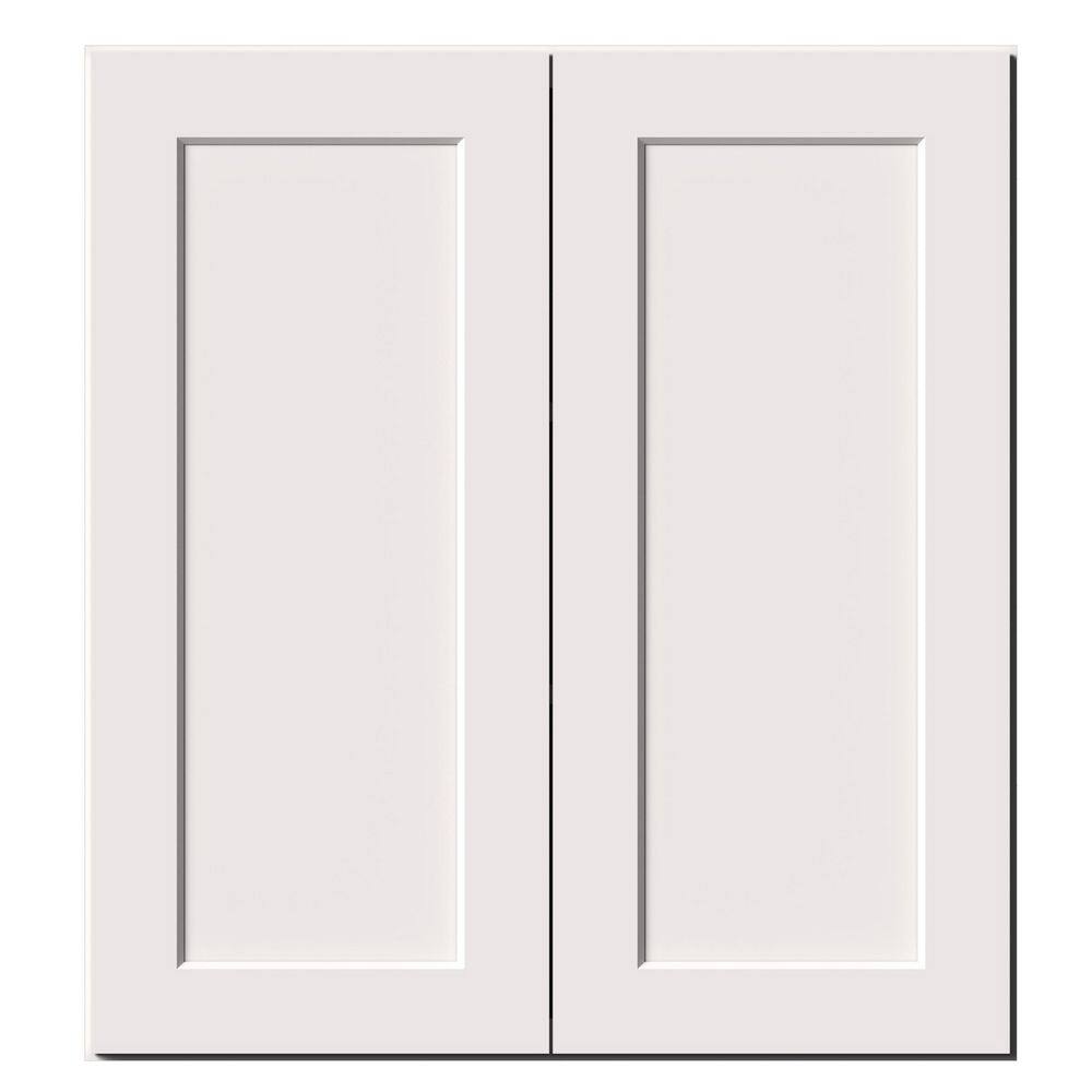 33 in. W x 12 in. D x 36 in. H RTA Solid Wood Shaker Wall Kitchen Cabinet in White With Double Doors and Shelves price history on PriceWatchPro
