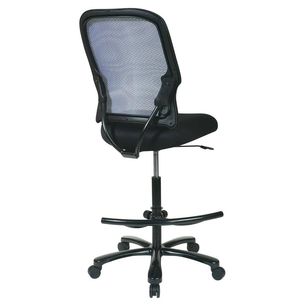 Black Mesh Ergonomic Drafting Swivel Chair with Footrest
