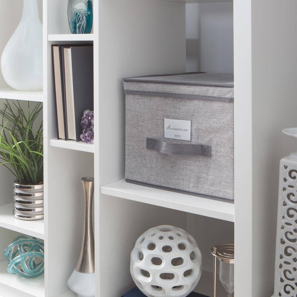 Large Gray Foldable Polypropylene Storage Bin with Lid