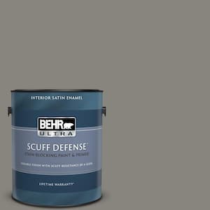 BEHR ULTRA 1 gal. #BXC-58 Stormy Gray Extra Durable Satin Enamel Interior  Paint & Primer 775401 - The Home Depot