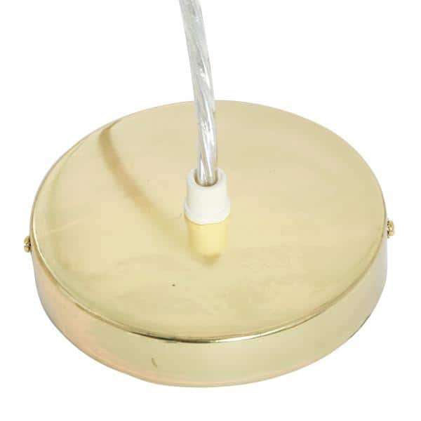 Gold and White Capiz Honeycomb Globe Pendant Light