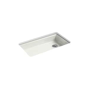 Riverby 33 in. Undermount Single Bowl Dune Cast Iron Kitchen Sink