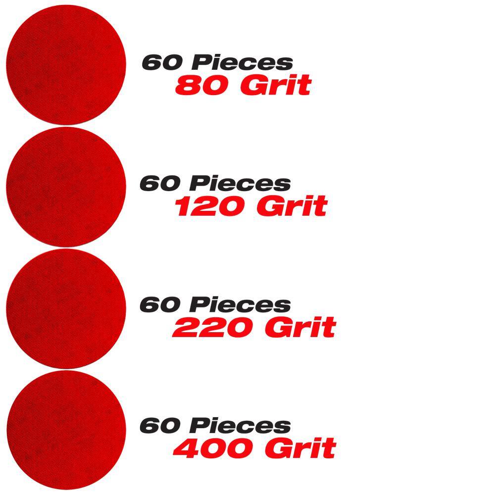 DIABLO 5 in. 80,120,220 & 400Grit Reusable Sanding Discs and
